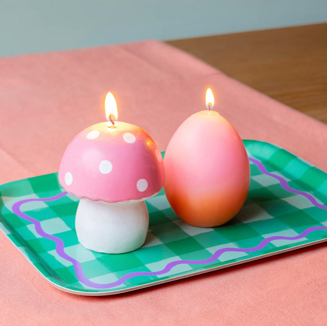Świeca w kształcie jajka różowo-pomarańczowa - Yooglo