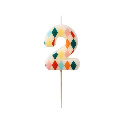 Świeczka urodzinowa Cyfra Romby, 5,5 cm - Yooglo
