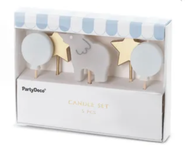 Świeczki urodzinowe Słonik 3-5 cm - balony