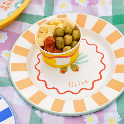 Talerz emaliowany 25 cm – Oliwki - Yooglo