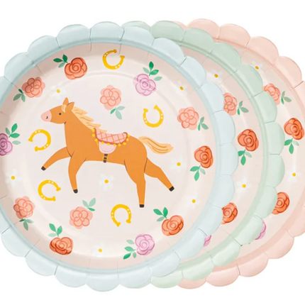 Talerzyki Konie, 18 cm, mix - Yooglo