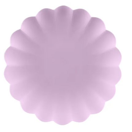 Talerzyki plastikowe Falbanka, 22 x 22 cm, fioletowy - Yooglo