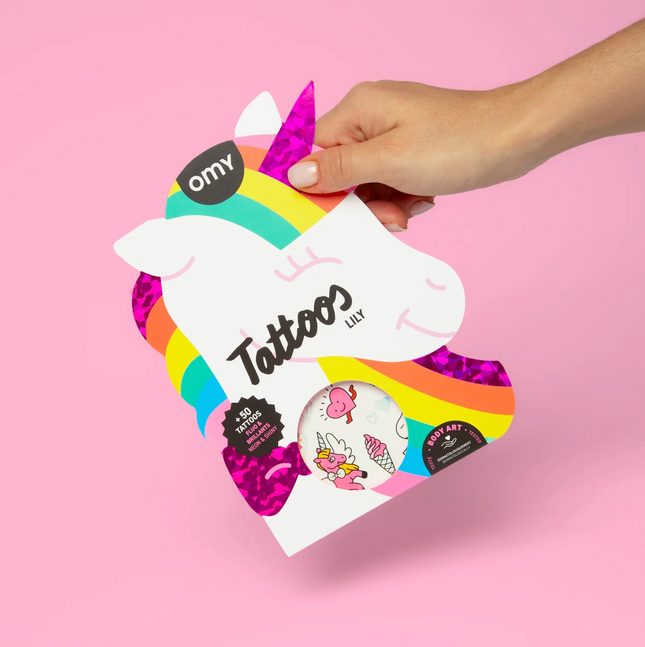 TATUAŻE DLA DZIECI 50 SZTUK - LILY - Yooglo