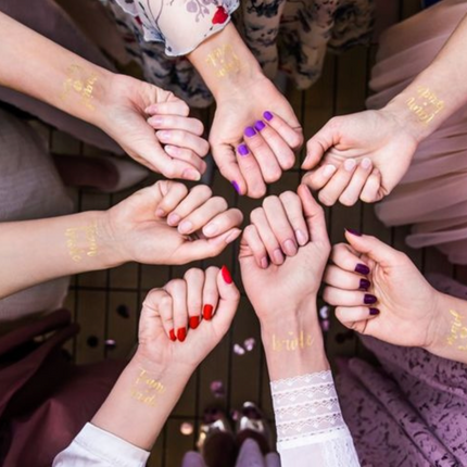 Tatuaże zmywalne Wieczór panieński, złoty - Yooglo