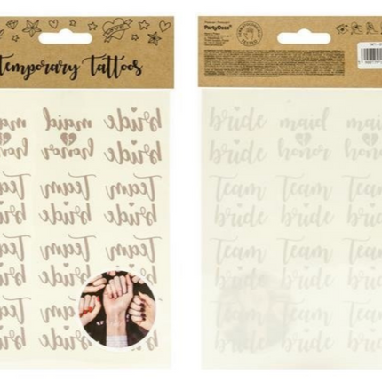 Tatuaże zmywalne Wieczór panieński, złoty - Yooglo