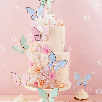 Toppery na tort Motylki, 9 x 6.5 cm - Yooglo