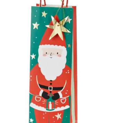 Torebka na prezenty Mikołaj, 11x36x10 cm, mix - Yooglo