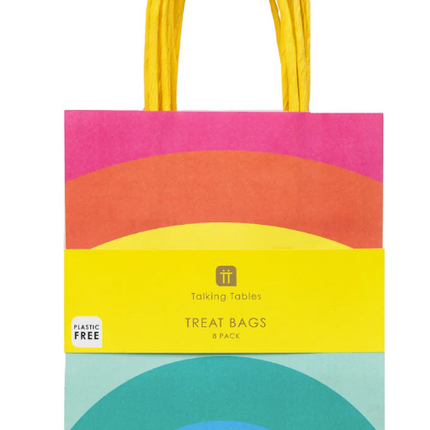 Torebki na słodycze i upominki Birthday Brights Rainbow – 8 szt - Yooglo