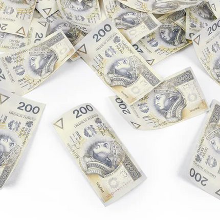 Tuba z banknotami 200 PLN 60cm - tuba strzelająca