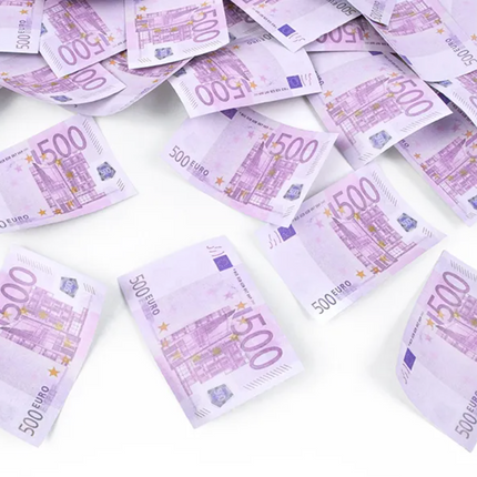 Tuba z banknotami 500 euro 60cm - tuba strzelająca