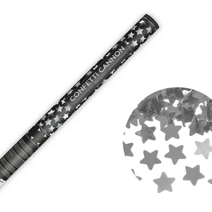 Tuba z gwiazdkami srebrny 60cm - tuba strzelająca