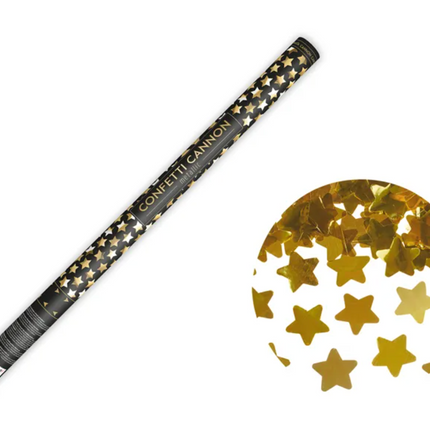 Tuba z gwiazdkami złoty 60cm - tuba strzelająca