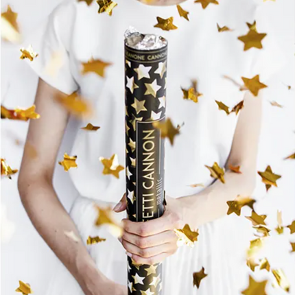 Tuba z gwiazdkami złoty 80cm - tuba strzelająca