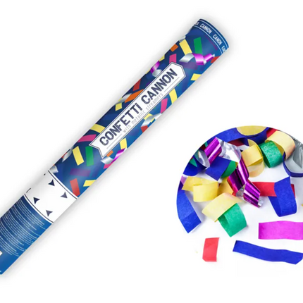 Tuba z konfetti i serpentynami mix 40cm - tuba strzelająca
