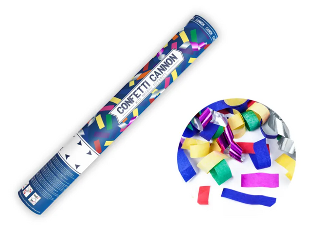 Tuba z konfetti i serpentynami mix 40cm - tuba strzelająca