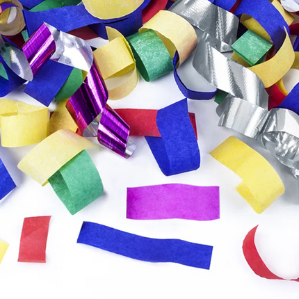 Tuba z konfetti i serpentynami mix 60cm - tuba strzelająca