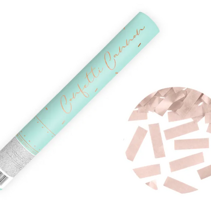 Tuba z konfetti różowe złoto 40 cm - tuba strzelająca