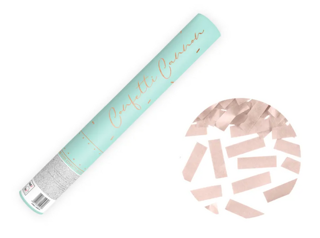 Tuba z konfetti różowe złoto 40 cm - tuba strzelająca