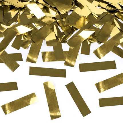 Tuba z konfetti złoty metallic 60cm - tuba strzelająca