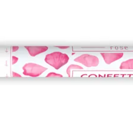 Tuba z płatkami róż różowy 60cm - tuba strzelająca