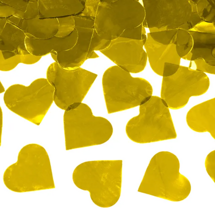 Tuba z sercami złoty 60cm - tuba strzelająca