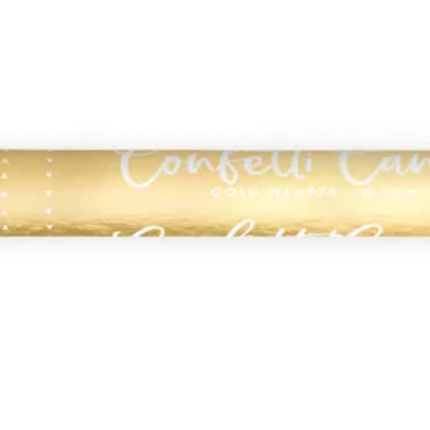 Tuba z sercami złoty 60cm - tuba strzelająca