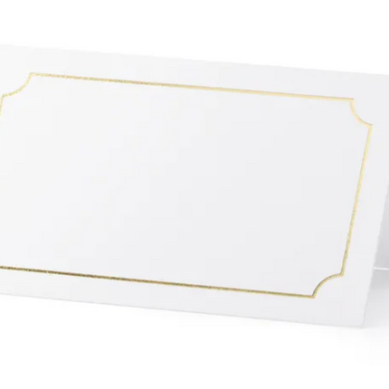 Winietki na stół - Ramka złoty 9,5x5,5cm - winietki na stół