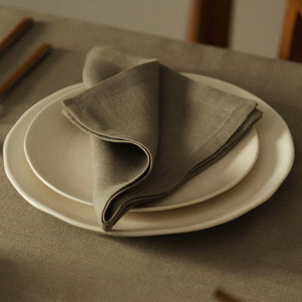 Zestaw 2 lnianych serwetek Zendan - kolor: Bamboo Green - Yooglo