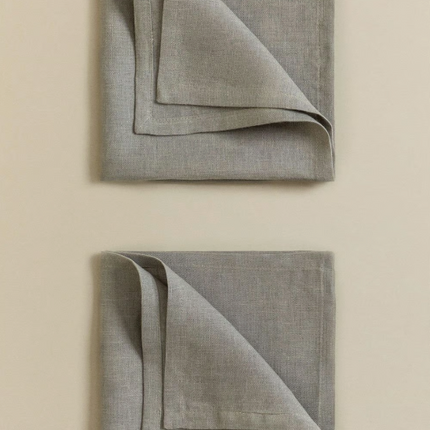 Zestaw 2 lnianych serwetek Zendan - kolor: Bamboo Green - Yooglo