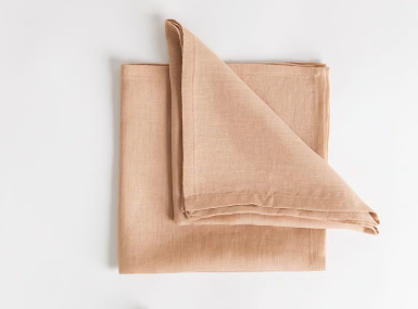 Zestaw 2 lnianych serwetek Zendan - kolor: Marrón Nude Claro - Yooglo