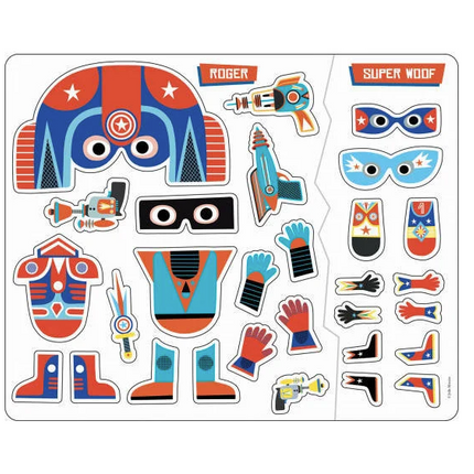 Zestaw 200 naklejek Super bohaterowie z planszami - Yooglo