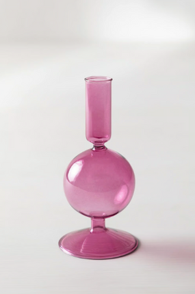 Zestaw 3 szklanych świeczników Nalyna - różne kolory - Yooglo