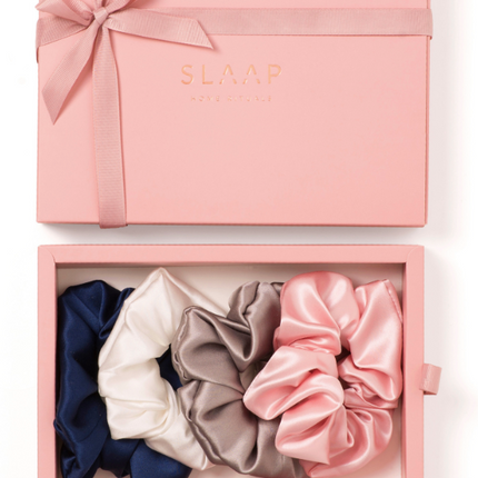 Zestaw jedwabnych gumek do włosów scrunchie - Gumki do włosów