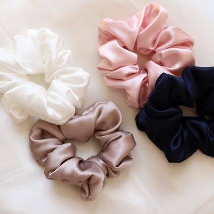 Zestaw jedwabnych gumek do włosów scrunchie - Gumki do włosów