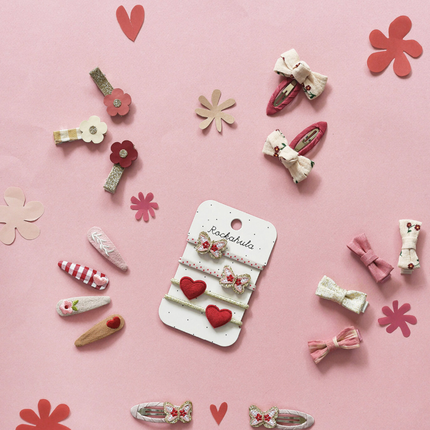 Zestaw małych spinek z kokardkami Wildflower - Yooglo